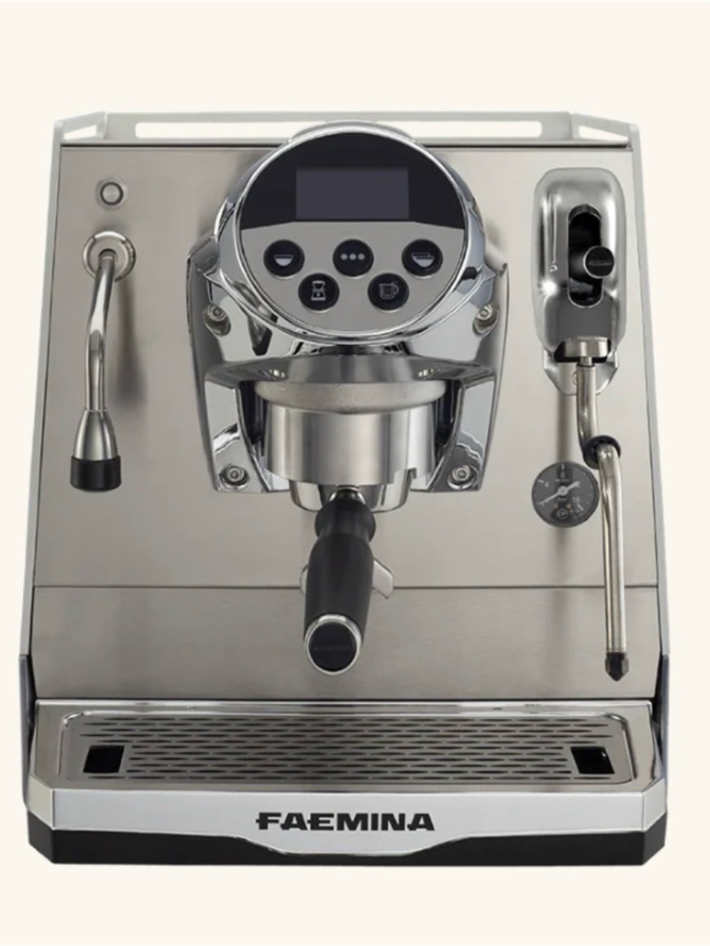 FAEMINA Stainless Steel Espresso Machine - Chrome Finish